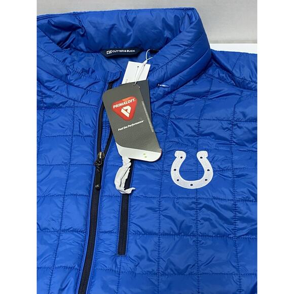 Men's-Cutter & Buck Indianapolis Colts PrimaLoft Eco Insulated Full-Zip Size 5XB - Picture 2 of 6